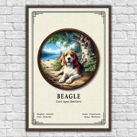 Beagle-Zoologie-Serie Poster