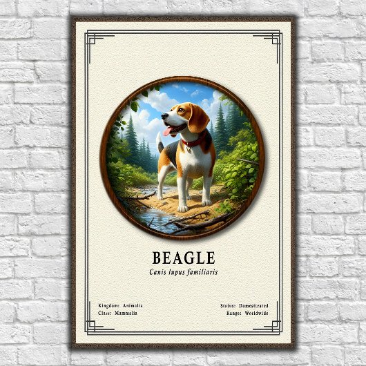 Beagle Zoology Series Poster