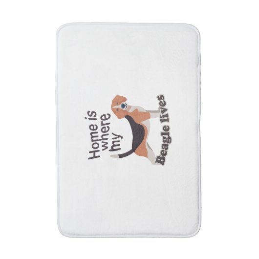 Beagle Zuhause Badematte (Vorderseite Vertikal)