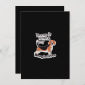 Beagle Zuhause Mitteilungskarte (Vorne/Hinten)