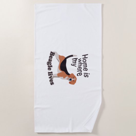 Beagle Zuhause Strandtuch (Vorderseite)