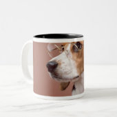 Beagle Zweifarbige Tasse (Vorderseite Links)