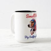 Beagle Zweifarbige Tasse (Vorderseite Links)