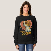 Beagledog With Heartdecoration, Amazing Dogdad Sweatshirt (Vorne ganz)