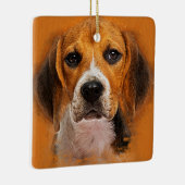 Beaglehundedigitale Kunst Keramikornament (Rechts)