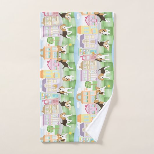 Beagles Badhandtuch Set (Handtuch)