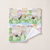 Beagles Badhandtuch Set (Waschlappen)