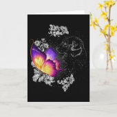 Beagles, die im Paradies mit Schmetterlingshund he Karte (Gelbe Blume)