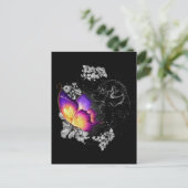 Beagles, die im Paradies mit Schmetterlingshund he Postkarte (Stehend Vorderseite)