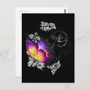 Beagles, die im Paradies mit Schmetterlingshund he Postkarte