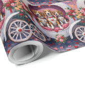 Beagles Dog Valentine's Day Geschenkpapier (Rolleneckpunkt)