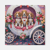 Beagles Dog Valentine's Day Magnet (Vorne)