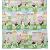 Beagles Duschvorhang (Vorderseite)