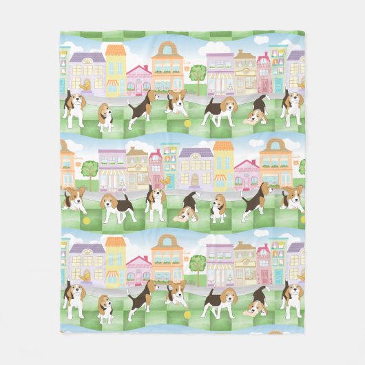 Beagles Fleecedecke (Vorderseite)