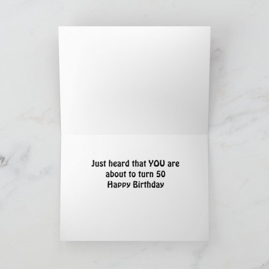 BEAGLES FÜR IHREN GEBURTSTAG **50. KARTE (Innenseite)