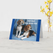 BEAGLES FÜR IHREN GEBURTSTAG **50. KARTE (Gelbe Blume)