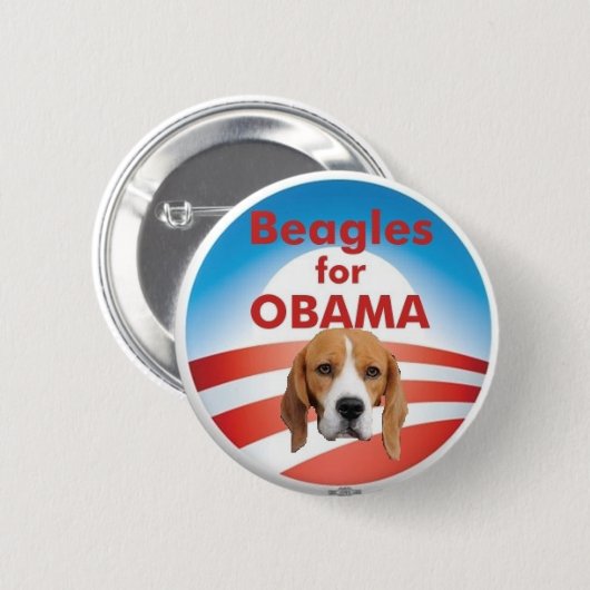 Beagles für Obama Button (Vorne & Hinten)