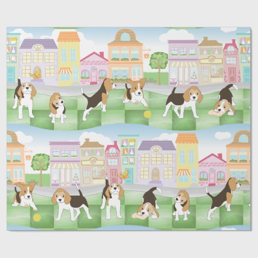 Beagles Geschenkpapier (Flach)