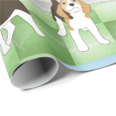 Beagles Geschenkpapier (Rolleneckpunkt)
