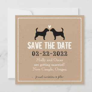 Beagles Hochzeit Save the Date Einladung
