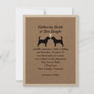 Beagles Hochzeitseinladung Einladung