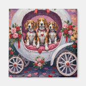 Beagles Hund Valentinstag Magnet (Vorne)