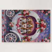 Beagles Hund Valentinstag Puzzle (Horizontal)