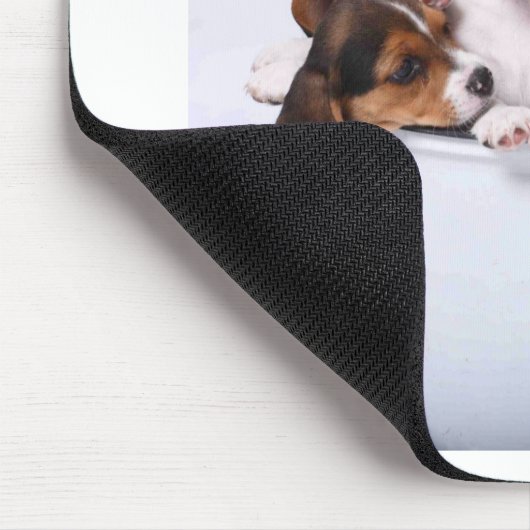 Beagles im Eimer Mousepad (Ecke)