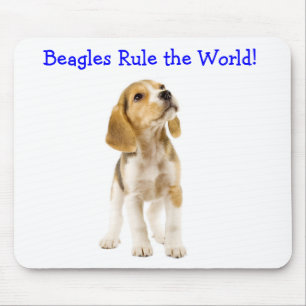 Beagles regieren die Welt Welpen-Mauspad Mousepad