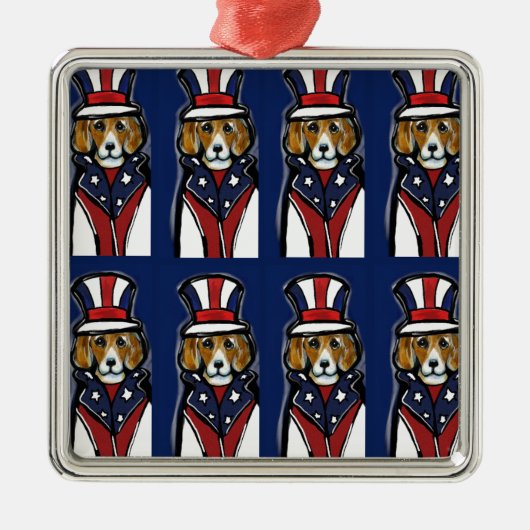 BEAGLES SILBERNES ORNAMENT (Vorne)