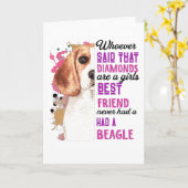 Beagles sind die besten Freundinnen Funny Dog Dame Karte (Gelbe Blume)