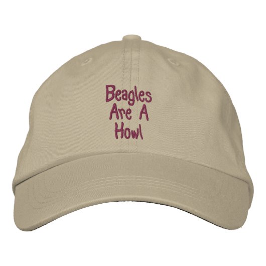 Beagles sind ein Howl Niedlich bestickte Cap Baseballkappe (Vorderseite)