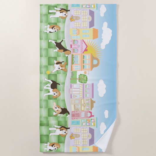 Beagles Strandtuch (Vorderseite)