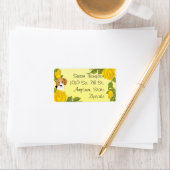 Beagles und Gelbe Rosen Adressaufkleber (Insitu)