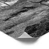 Beagles Vintage Kunst in Schwarz und Weiß Poster (Ecke)