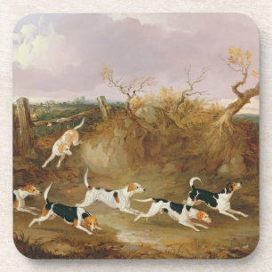 Beagles vollständig…, 1845 (Öl auf Leinwand) Getränkeuntersetzer