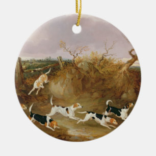 Beagles vollständig…, 1845 (Öl auf Leinwand) Keramikornament