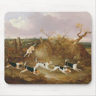 Beagles vollständig…, 1845 (Öl auf Leinwand) Mousepad