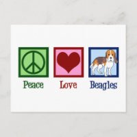 Beagles zur Liebe des niedlichen Friedens