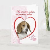BeagleValentine Feiertagskarte (Vorderseite)