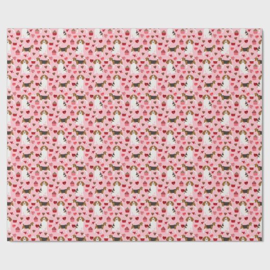 Beaglevalentines-Geschenk-Verpackung Geschenkpapier (Flach)