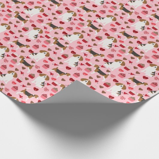 Beaglevalentines-Geschenk-Verpackung Geschenkpapier (Ecke)