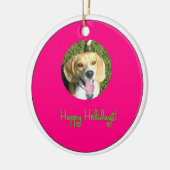 Beagleverzierung Keramikornament (Links)