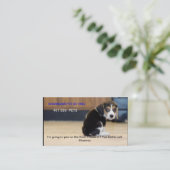 Beaglewelpe, werde ich auf dem Boden, I pinkeln… Visitenkarte (Stehend Vorderseite)