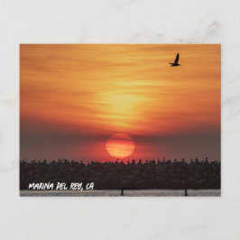 Beaitiful Sunset Colors - Marina Del Rey, CA  Postkarte