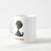 Beak-a-Boo! Cute Cartoon Duck with Funny Pun Kaffeetasse (Vorderseite Links)