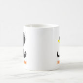 Beak-a-Boo! Cute Cartoon Duck with Funny Pun Kaffeetasse (Mittel)