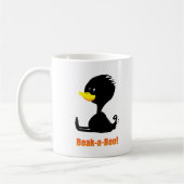 Beak-a-Boo! Cute Cartoon Duck with Funny Pun Kaffeetasse (Links)