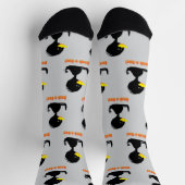 Beak-a-Boo! Niedlicher Cartoon Duck mit Funny Puck Socken (Oben)