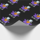 Beak-er Funny Chemistry Pun Dark BG Geschenkpapier (Ecke)